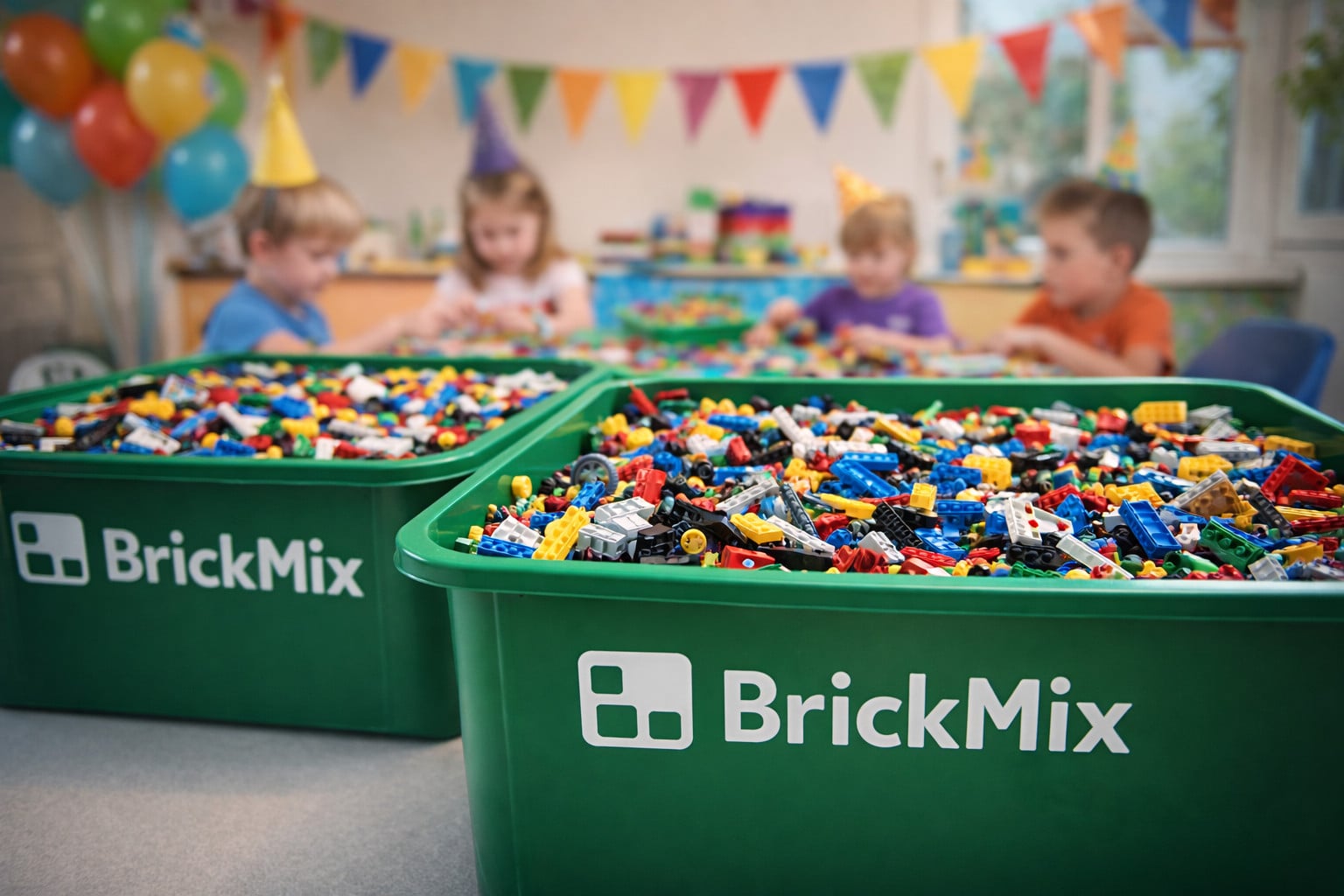 LEGO kinderfeestje met BrickMix bouwstenen